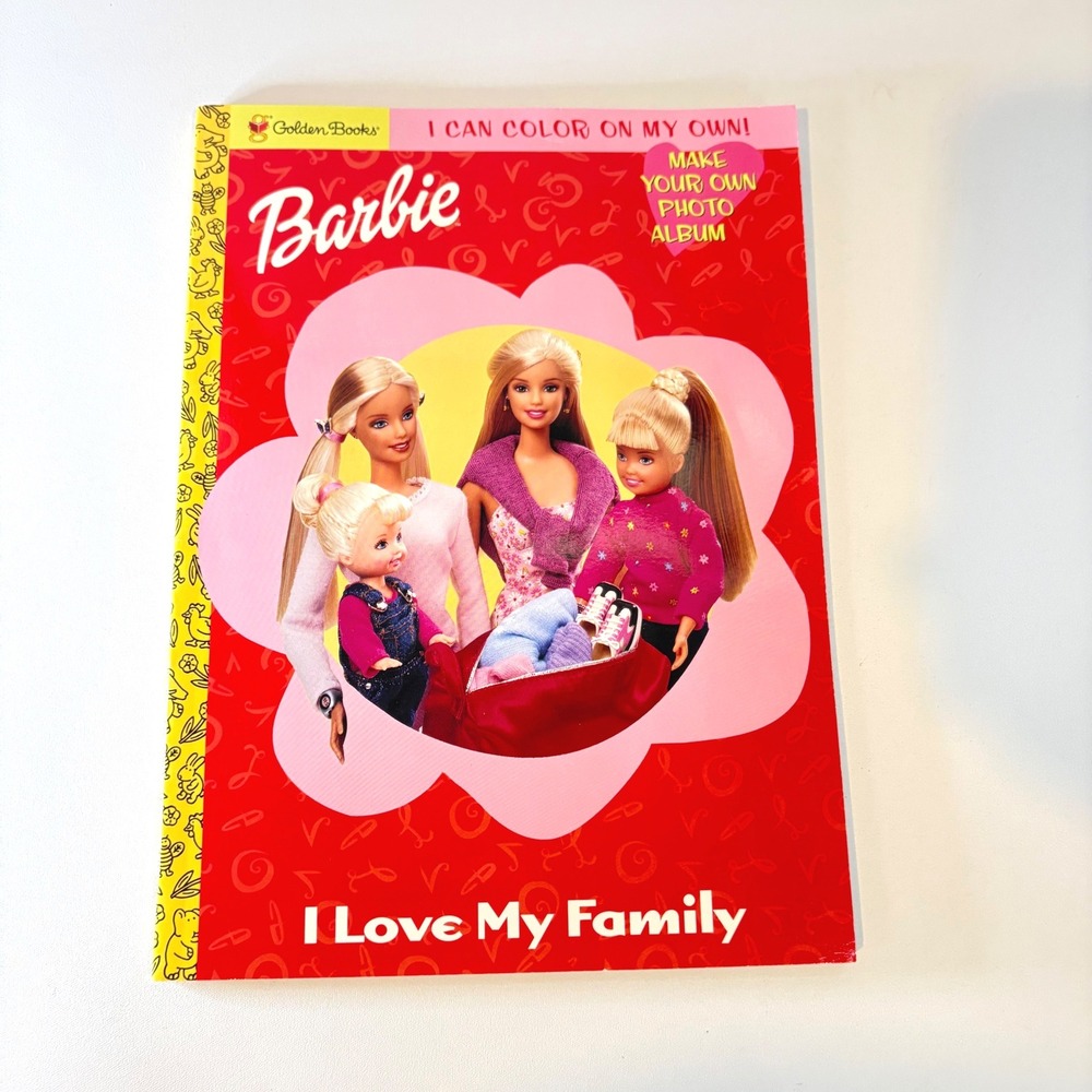 Vintage Barbie Golden Books I Love My Family Coloring Activity Book 33766-00